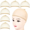 image:imageFandamei 6PCS Wig Cap 6PCS Black Mesh Wig Cap Net Closed End Hair Mesh Net Liner Weaving Caps for Women Men Kids Wig Caps for Halloween CosplayBeige