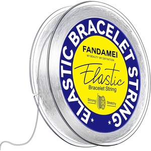 image:imageFANDAMEI 05mm Elastic Bracelets Strings Cord Elastic Crystal Stretch Bead Cord for Jewelry Making Clear Stretchy Elastic String Cord for Beading Transparent Thread for Bracelet Necklace MakingC05mm