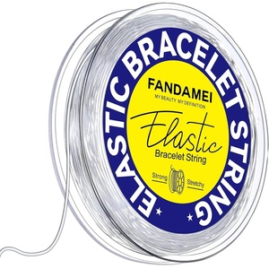 image:imageFANDAMEI 05mm Elastic Bracelets Strings Cord Elastic Crystal Stretch Bead Cord for Jewelry Making Clear Stretchy Elastic String Cord for Beading Transparent Thread for Bracelet Necklace MakingA1mm
