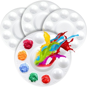 image:imageFANDAMEI 20PCS Paint Palette Paint Tray Palette Round Paint Trays4