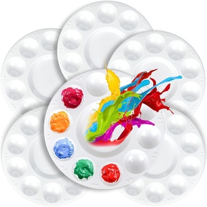 image:imageFANDAMEI 20PCS Paint Palette Paint Tray Palette Round Paint Trays6
