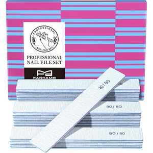 image:imageFANDAMEI 24PCS 8080 Grit Nail File Nail Files Kit Double Sided Emery Boards for Nails Professional Nail File for Natural Acrylic Nails Rectangular Manicure Nail Files Set Coarse Grit 8080Blue