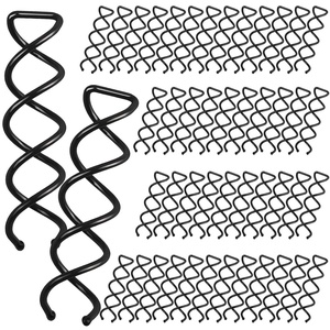 image:imageFANDAMEI 50PC Spiral Hair Pins Set Spin Pins Spiral Bobby Pins for Girls Women and Kids NonScratch Round Clip amp Bun Twist Stylish Bun Bobby Pins Premium Spin Pins for Hair BrownBlack