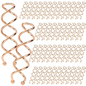image:imageFANDAMEI 50PC Spiral Hair Pins Set Spin Pins Spiral Bobby Pins for Girls Women and Kids NonScratch Round Clip amp Bun Twist Stylish Bun Bobby Pins Premium Spin Pins for Hair BrownGold