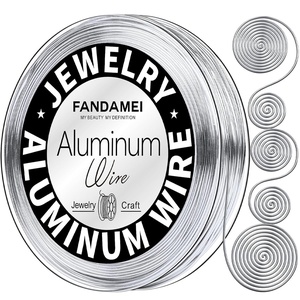 image:imageFANDAMEI Craft Wire 20 Gauge 98 Feet Silver Wire for Jewelry Making Aluminum Wire for Crafts Sculpting Beading Metal Bendable for DIY Christmas Floral Craft Decoration Jewelry Making20 Gauge