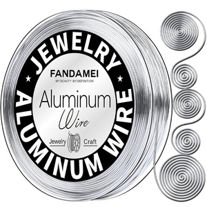 image:imageFANDAMEI Craft Wire 20 Gauge 98 Feet Silver Wire for Jewelry Making Aluminum Wire for Crafts Sculpting Beading Metal Bendable for DIY Christmas Floral Craft Decoration Jewelry Making18 Gauge