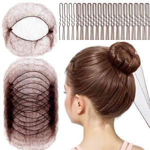 image:imageFANDAMEI Hair Net for Kids Invisible Hair Nets 20PCS with U Shaped Bobby Pins 40PCS30cm Hair Nets for Buns Bun Hair Nets for Ballet Girls Hair Accessories Set for Hair StylingWomenGirlsBrownBrown