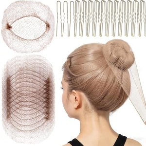 image:imageFANDAMEI Hair Net for Kids Invisible Hair Nets 20PCS with U Shaped Bobby Pins 40PCS30cm Hair Nets for Buns Bun Hair Nets for Ballet Girls Hair Accessories Set for Hair StylingWomenGirlsBrownTan Brown