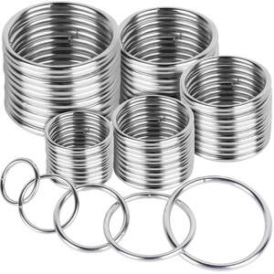 image:imageFANDAMEI Metal O Ring50 Pcs Silver Multi Purpose Metal O Ring for Macrame Camping Dog Leashes Hardware Bags and More Craft Project  16mm 21mm 25mm 32mm 38mm