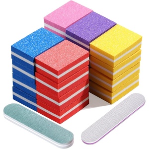 image:imageFANDAMEI Mini Nail Buffers and Files 20 Count Mini Sponge Nail Buffer Block 1PCS 100180 Nail File and 1PCS 10004000 Nail Polishing Buffer Professional Nail Buffer File Tools Kit for Nail Care
