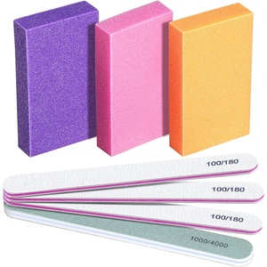 image:imageFANDAMEI Nail Buffers and Files  Professional Nail Care Kit with Rectangular Buffer Blocks 100180 amp 10004000 Grit Files
