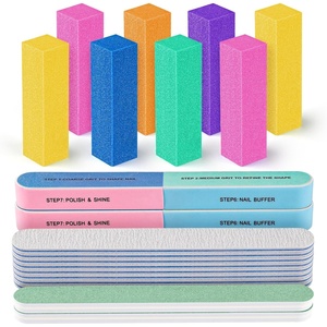 image:imageFANDAMEI Nail Buffers and Files 8PCS Colorful Nail Buffer Block 8PCS Blue Nail File 2PCS 7 Way Nail File amp 2PCS Nail Polishing Buffer Professional Nail Care Tools KitBlue