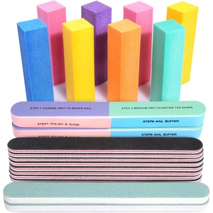 image:imageFANDAMEI Nail Buffers and Files 8PCS Colorful Nail Buffer Block 8PCS Blue Nail File 2PCS 7 Way Nail File amp 2PCS Nail Polishing Buffer Professional Nail Care Tools KitBlack