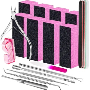 image:imageFANDAMEI Nail Care Kit Nail Buffers and Files Nail Cuticle Tools Kit Nail Manicure Tools Finger Nail File Set Nail Buffer Block Nail Cuticle Nippers Ingrown Toenail Tools Nail Care Tool KitPink