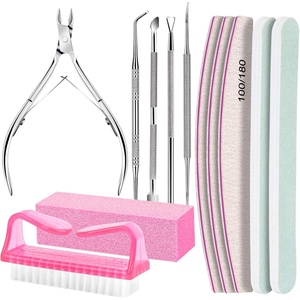 image:imageFANDAMEI Nail Care Kit Nail Files 100180 Nail Buffer Block Cuticle Nippers Cuticle Trimmer Cuticle Pusher Nail Tools Nail Kit Pedicure amp Manicure Tools Nail Prep Kit Manicure Kit for WomenCpink