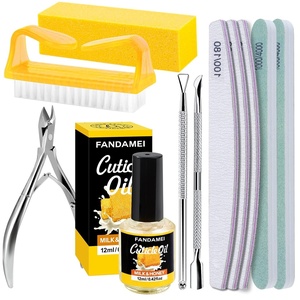 image:imageFANDAMEI Nail Files and Buffers Manicure Tools Nail Care Kit with Nail File Nail Buffer Block Cuticle Care for Women with Nippers Pusher Peeler Cuticle Oil and Nail Prep KitBMilkHoney
