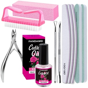 image:imageFANDAMEI Nail Files and Buffers Manicure Tools Nail Care Kit with Nail File Nail Buffer Block Cuticle Care for Women with Nippers Pusher Peeler Cuticle Oil and Nail Prep KitARose