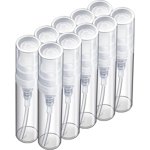 image:imageFandamei Mini Spray Bottle 10 Pack 5ml Mini Plastic Spray Bottle Empty Fine Mist Refillable Mini Perfume Bottle Perfume Atomizer Small Sample Containers Plastic Portable Travel Bottle Clear3ml