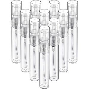 image:imageFandamei Mini Spray Bottle 10 Pack 5ml Mini Plastic Spray Bottle Empty Fine Mist Refillable Mini Perfume Bottle Perfume Atomizer Small Sample Containers Plastic Portable Travel Bottle Clear5ml