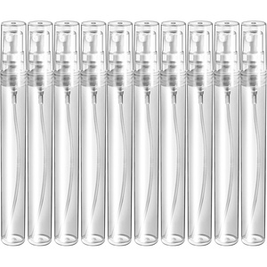 image:imageFandamei Mini Spray Bottle 10 Pack 5ml Mini Plastic Spray Bottle Empty Fine Mist Refillable Mini Perfume Bottle Perfume Atomizer Small Sample Containers Plastic Portable Travel Bottle Clear10ml