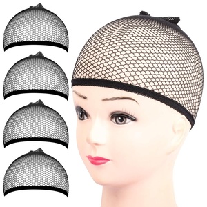 image:imageFandamei Wig Cap 4PCS Black Mesh Wig Cap Net Closed End Hair Mesh Net Wig Caps Liner Weaving Caps for Women Men KidsMesh Wig Cap Closed End