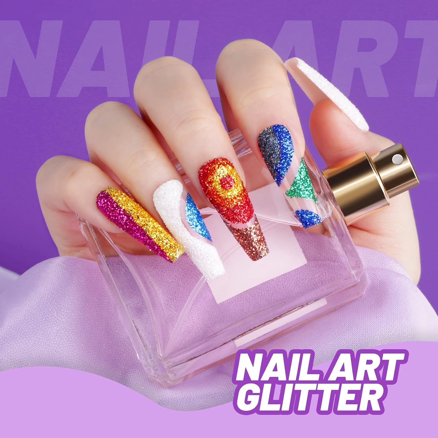 image:imageFANDAMEI 12 Pieces Fine Glitter 12 Colors 10g Glitter Shake Jar Set Extra Fine Glitter Powder for Arts Crafts Painting Decoration Body Face Makeup Nail Art Pigment