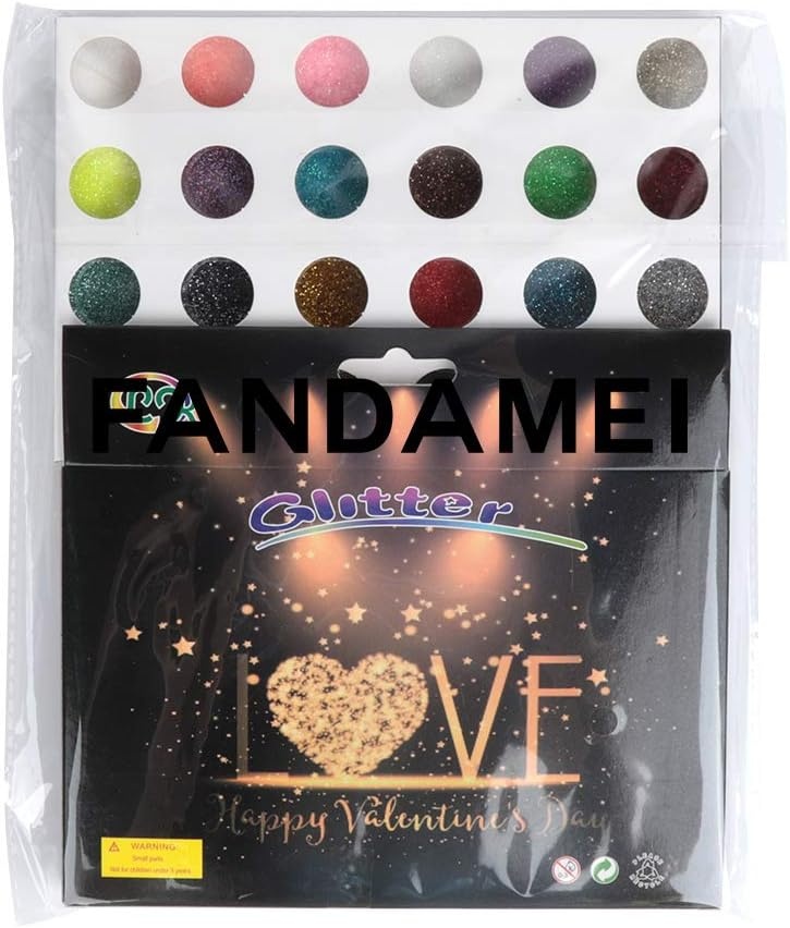 image:imageFANDAMEI 48 Colors Fine Glitter for Crafts Arts Decoration Resin Nail Glitter Body Hair Face Holographic Glitter Powder for Festival Halloween ChirstmasFine