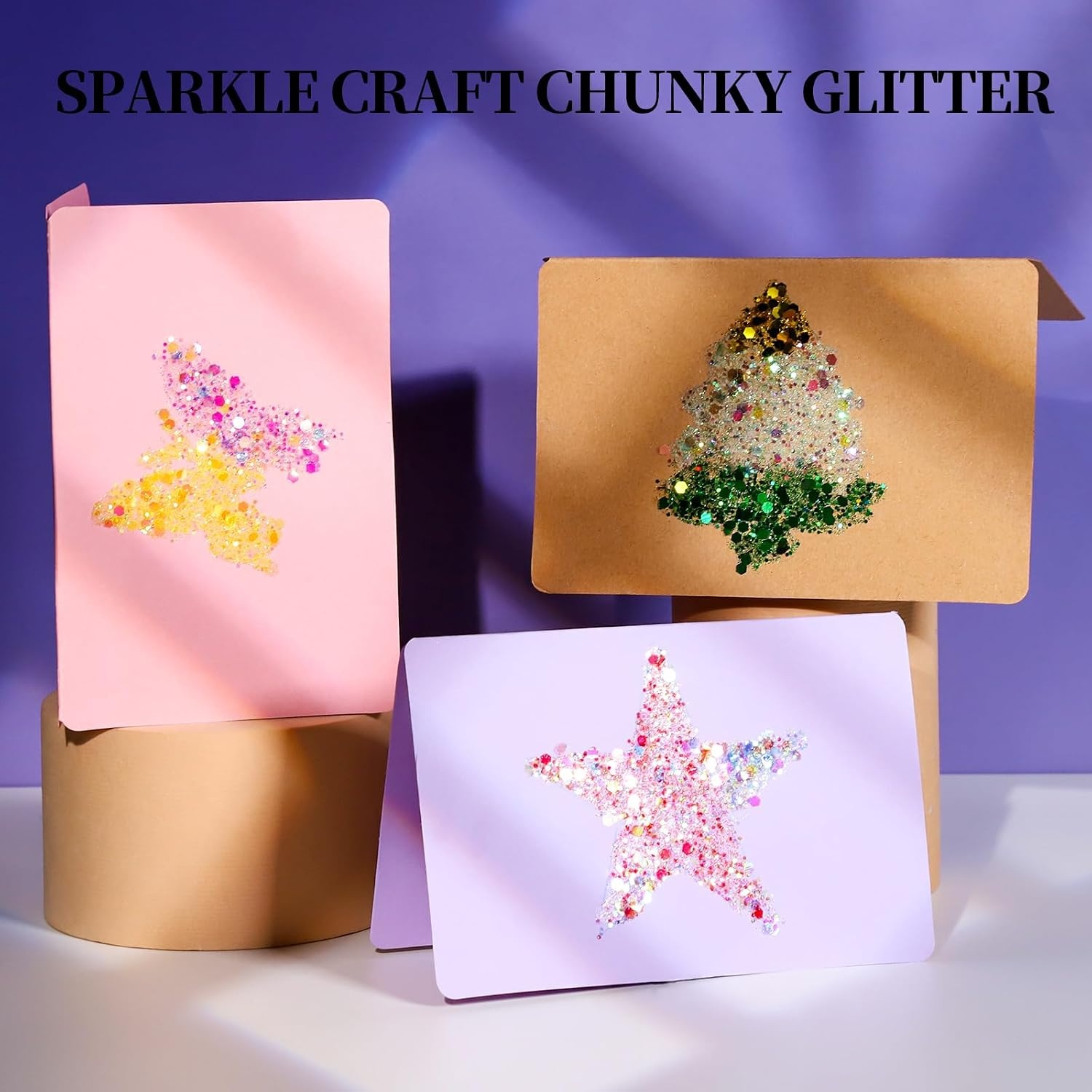 image:imageFANDAMEI 48 Colors Fine Glitter for Crafts Arts Decoration Resin Nail Glitter Body Hair Face Holographic Glitter Powder for Festival Halloween ChirstmasChunky