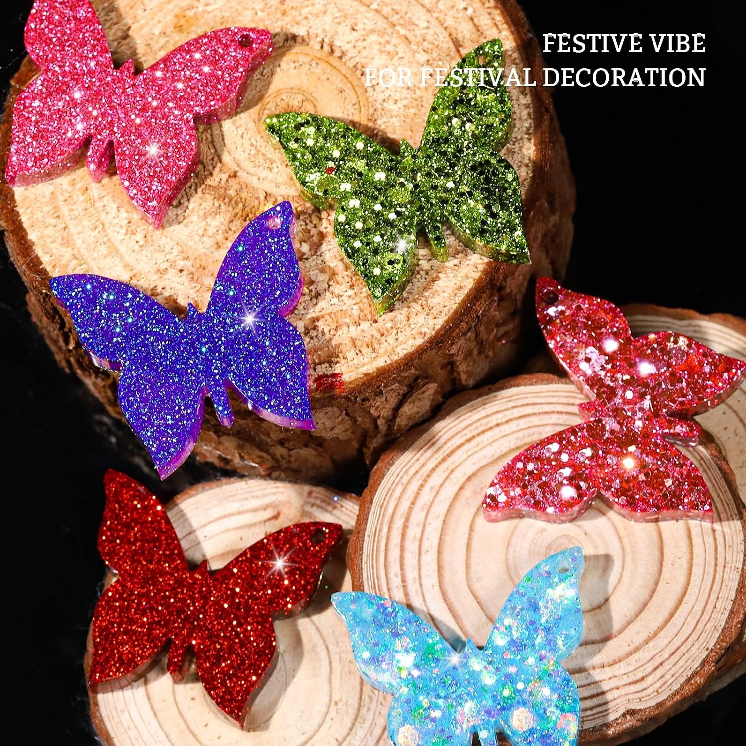 image:imageFANDAMEI 48 Colors Fine Glitter for Crafts Arts Decoration Resin Nail Glitter Body Hair Face Holographic Glitter Powder for Festival Halloween ChirstmasChunkyFine