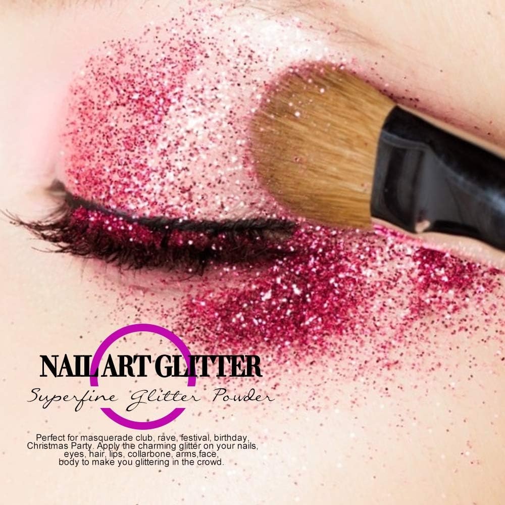 image:imageFANDAMEI 48 Colors Fine Glitter for Crafts Arts Decoration Resin Nail Glitter Body Hair Face Holographic Glitter Powder for Festival Halloween ChirstmasFine