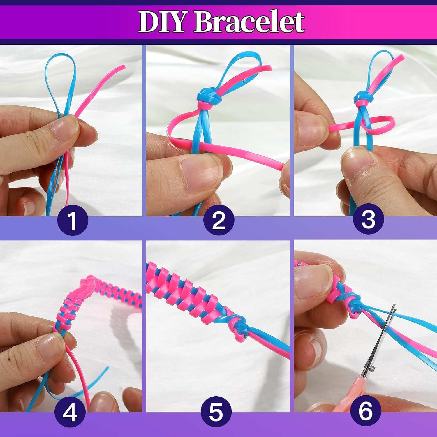 image:imageFANDAMEI 8 Color Lanyard Kit Bright Color Lacing Cord Lanyard String for Crafts Bracelets and Jewelry Making
