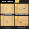 image:imageFANDAMEI 100 PCS Shelf Pins Metal Nickel Support Pegs Shelf Support Pegs 5mm Shelf Pins Spoon Shaped Cabinet Support Pins Holder 5mm