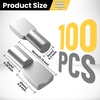 image:imageFANDAMEI 100 PCS Shelf Pins Metal Nickel Support Pegs Shelf Support Pegs 5mm Shelf Pins Spoon Shaped Cabinet Support Pins Holder 5mm