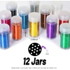 image:imageFANDAMEI 12 Pieces Fine Glitter 12 Colors 10g Glitter Shake Jar Set Extra Fine Glitter Powder for Arts Crafts Painting Decoration Body Face Makeup Nail Art Pigment