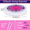 image:imageFANDAMEI 1mm Elastic String for Beading Elastic Cord Stretchy for Bracelets Making Stretch Bead Cord for Jewelry Making Sturdy Thread for Bracelet Necklace Crafts Christmas DIY Elastic String CordBWhite