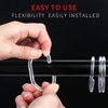 image:imageFANDAMEI 36 Pieces Shower Curtain Rings Plastic Shower Curtain Hooks Hanger for Bathroom Shower Window Rod C Shaped Shower Hooks for Shower Curtain