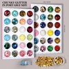 image:imageFANDAMEI 48 Colors Fine Glitter for Crafts Arts Decoration Resin Nail Glitter Body Hair Face Holographic Glitter Powder for Festival Halloween ChirstmasChunky