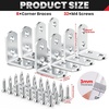 image:imageFANDAMEI 8 PCS Heavy Duty Corner Brace 40x40mm Stainless Steel Joint Right Angle Brackets with Screws 90 Degree Wall Brackets Hanger for Shelves Tables Dressers Chairs Silver