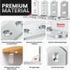 image:imageFANDAMEI 8 PCS Heavy Duty Corner Brace 40x40mm Stainless Steel Joint Right Angle Brackets with Screws 90 Degree Wall Brackets Hanger for Shelves Tables Dressers Chairs Silver