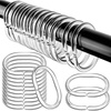 image:imageFANDAMEI 36 Pieces Shower Curtain Rings Plastic Shower Curtain Hooks Hanger for Bathroom Shower Window Rod C Shaped Shower Hooks for Shower Curtain