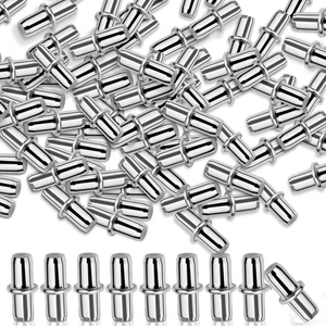 image:imageFANDAMEI 50 Pack Shelf Pins Metal Nickel Support Pegs Cabinet Support Pins for Furniture Shelves Bracket
