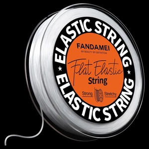 image:imageFANDAMEI Elastic String for Bracelets 07mm Stretchy Bracelet String Flat Cord Bead Cord for Jewelry Making White Easy Knotted Elastic Thread for Beading 70m