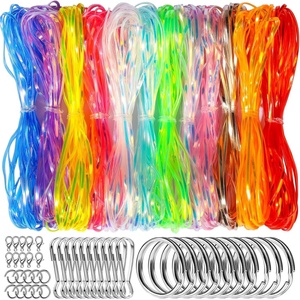 image:imageFandamei Lanyard String Kit 12 Colors Plastic Lacing Cord Glossy Bright Color Lanyard String for Crafts Bracelets and Jewelry Making Weaving Kit Plastic for BraceletsLaser