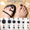 image:imageFANDAMEI Press on Toe Nails 12 Colors 288PCS Press on Toenails Short Square 4 Glitter Toenails Full Cover 6 Glossy False Nails for Feet 2 French Tip for NailFrench TipGlitterGlossy Square