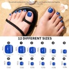 image:imageFANDAMEI Press on Toe Nails 12 Colors 288PCS Press on Toenails Short Square 4 Glitter Toenails Full Cover 6 Glossy False Nails for Feet 2 French Tip for NailMatteGlossyGlitter Square