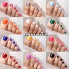 image:imageFANDAMEI Press on Toe Nails 12 Packs 288PCS Press on Toenails Short Square Fake Toe Nails Full Cover Acrylic False 12 Color Matte Toenails for Women Girls Nail Art DIYPearl Color Glossy
