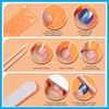 image:imageFANDAMEI Press on Toenails 24 Colors 576PCS Fake Toe Nails Short French Tip Press ons Glitter Glossy Matte for Nail Art