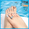 image:imageFANDAMEI Press on Toenails 24 Colors 576PCS Fake Toe Nails Short French Tip Press ons Glitter Glossy Matte for Nail Art