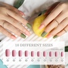 image:imageFANDAMEI Press on Nails Short 24 Packs 576PCS Short Round Press on Nails 24 Glossy Color Small Fake Glue on Nails with 7g Nail Glue 24 Color False Nail for Small Nails and handsMedium Square Matte