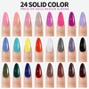 image:imageFANDAMEI Press on Nails Short 24 Packs 576PCS Short Round Press on Nails 24 Glossy Color Small Fake Glue on Nails with 7g Nail Glue 24 Color False Nail for Small Nails and handsMedium Almond Glossy